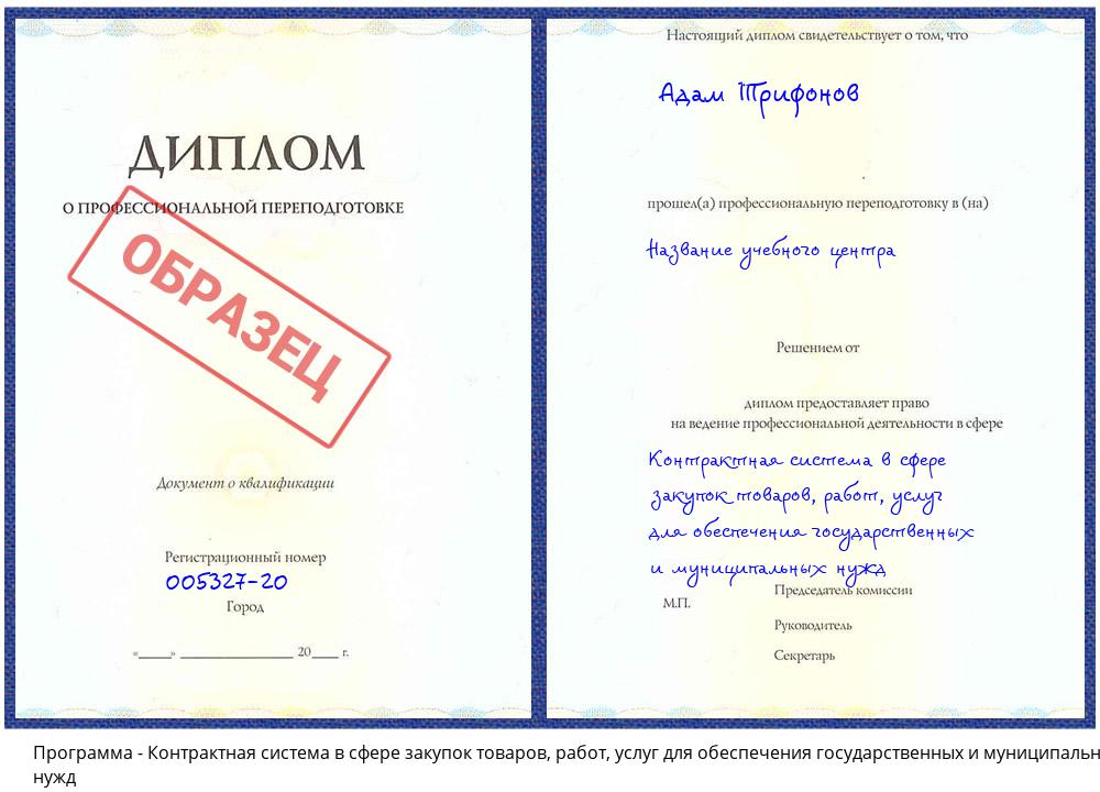 Контрактная система в сфере закупок товаров, работ, услуг для обеспечения государственных и муниципальных нужд Усть-Илимск